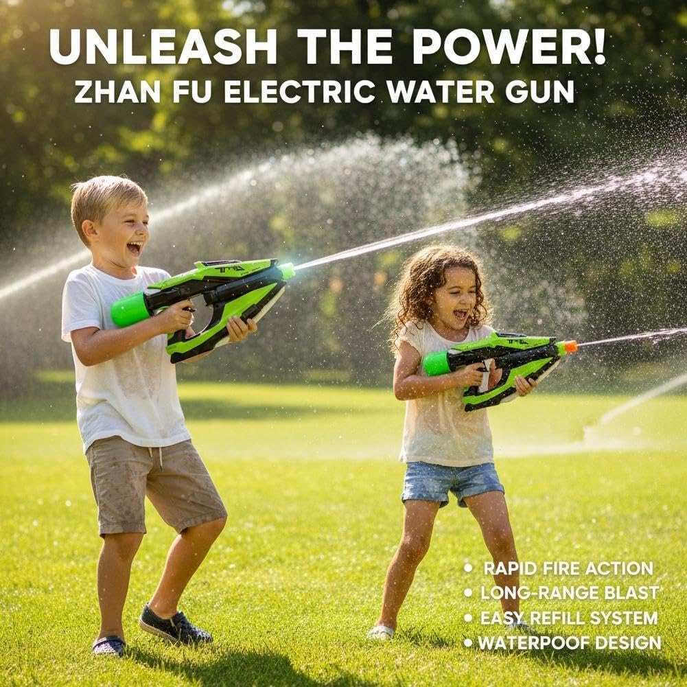 Rapid-Fire Electric Water Cannon Toy
